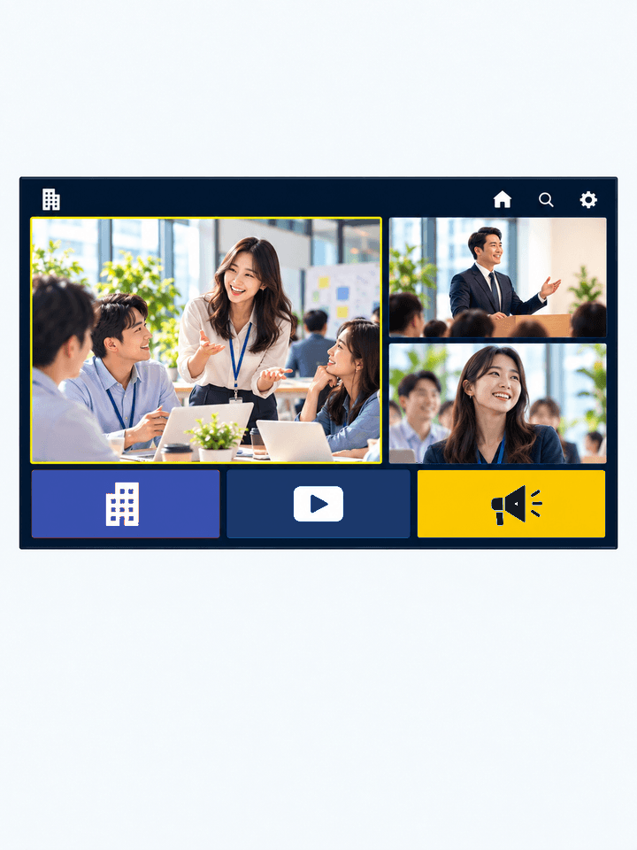 ◇◇ 사내 TV · UI mockup